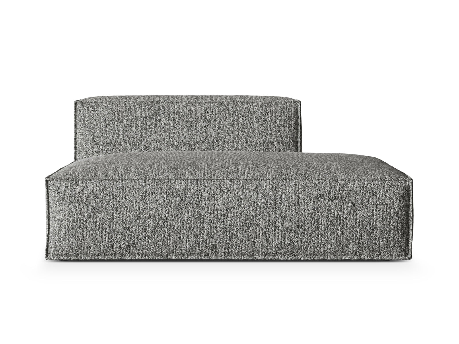 Stylisches Nuria Boucle 3-Sitzer Sofa in Graphit, perfekt für zeitgemäße Interiors. Modulares Konzept von Micadoni für individuelle Anpassungen.