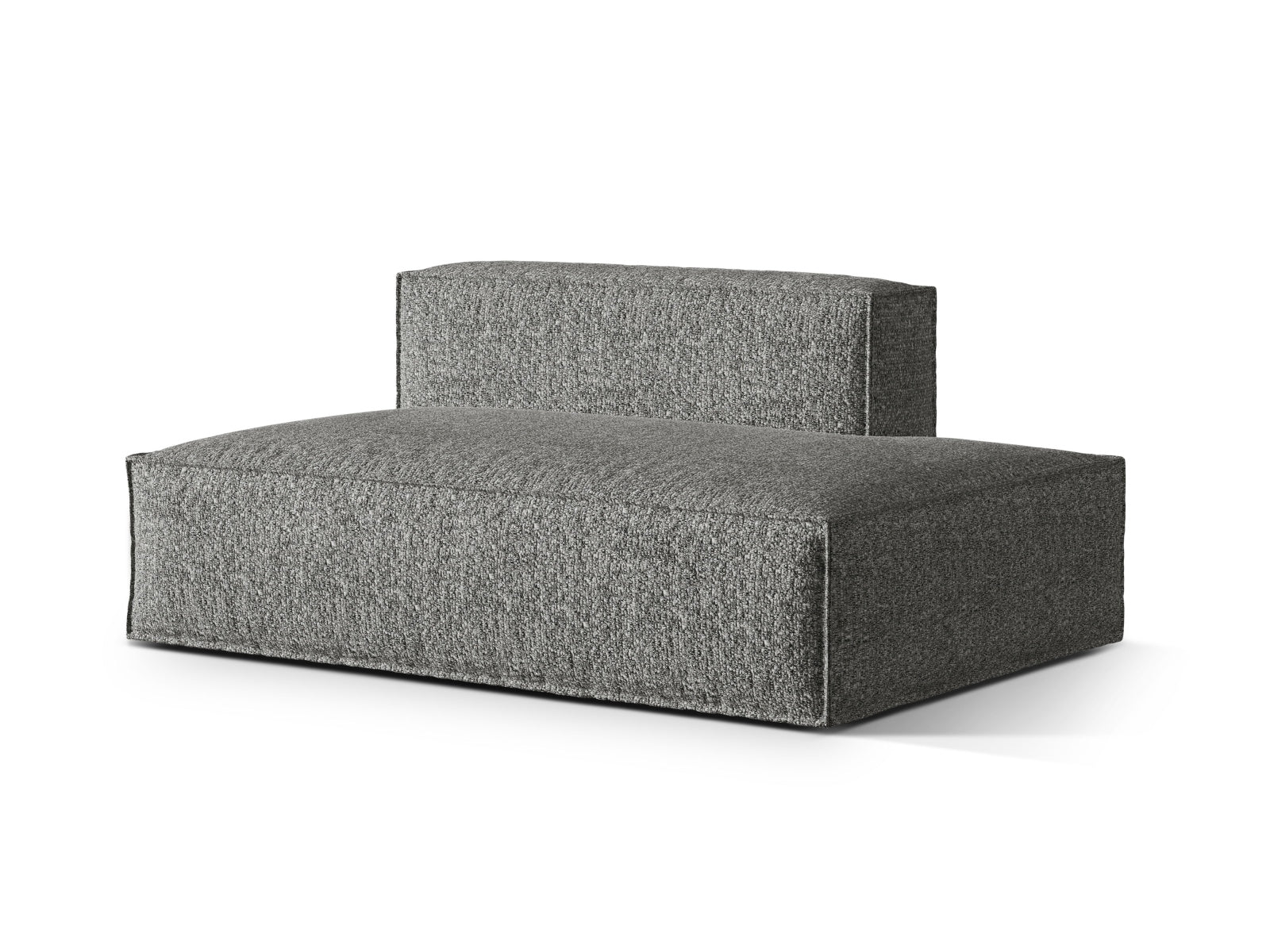 Elegantes Nuria Boucle 3-Sitzer Sofa in Graphit, ideal für moderne Wohnräume. Flexibles modulares Design von Micadoni für persönliche Gestaltung.