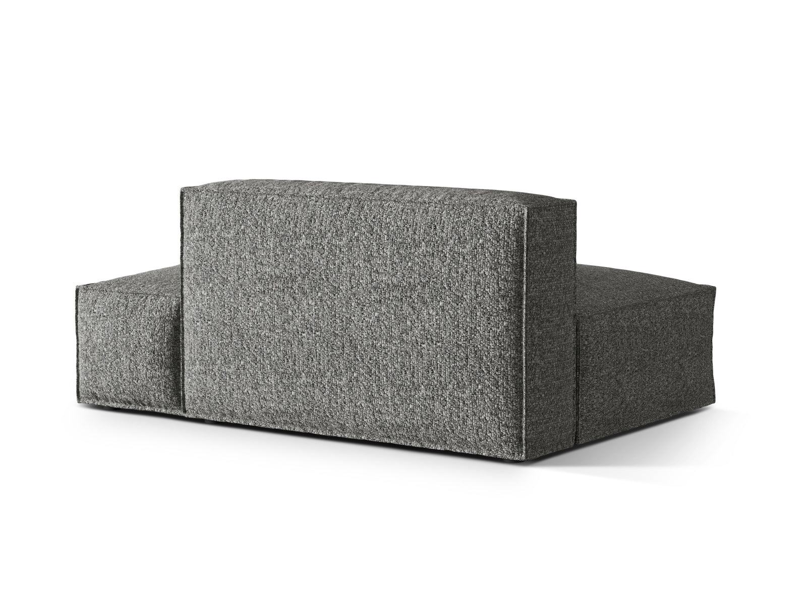 Stylisches Nuria Boucle 3-Sitzer Sofa in Graphit, perfekt für zeitgemäße Interiors. Modulares Konzept von Micadoni für individuelle Anpassungen.