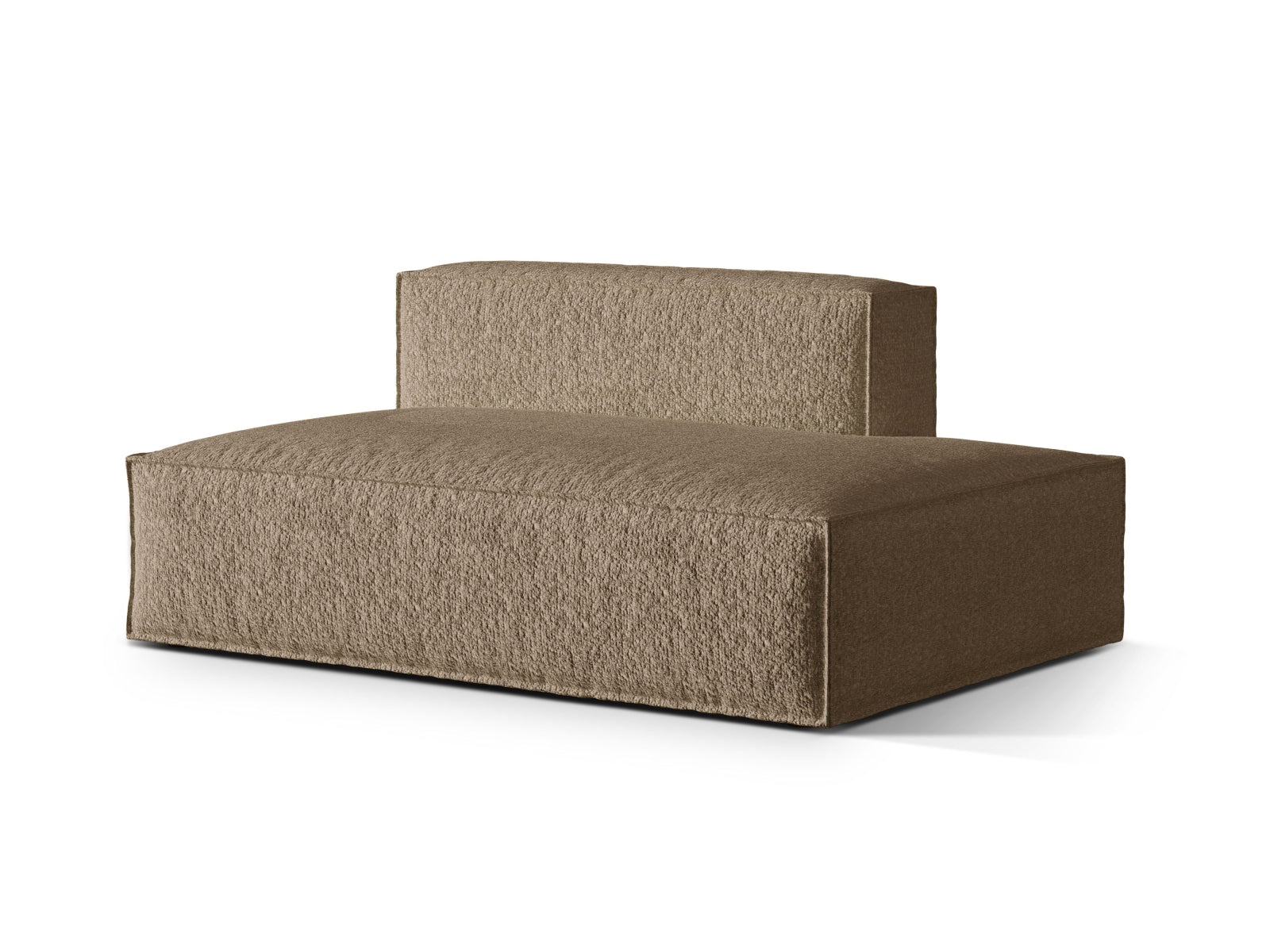 Elegantes Nuria Boucle 3-Sitzer Sofa in warmem Cappuccino, ideal für moderne Interiors und entspannende Momente.