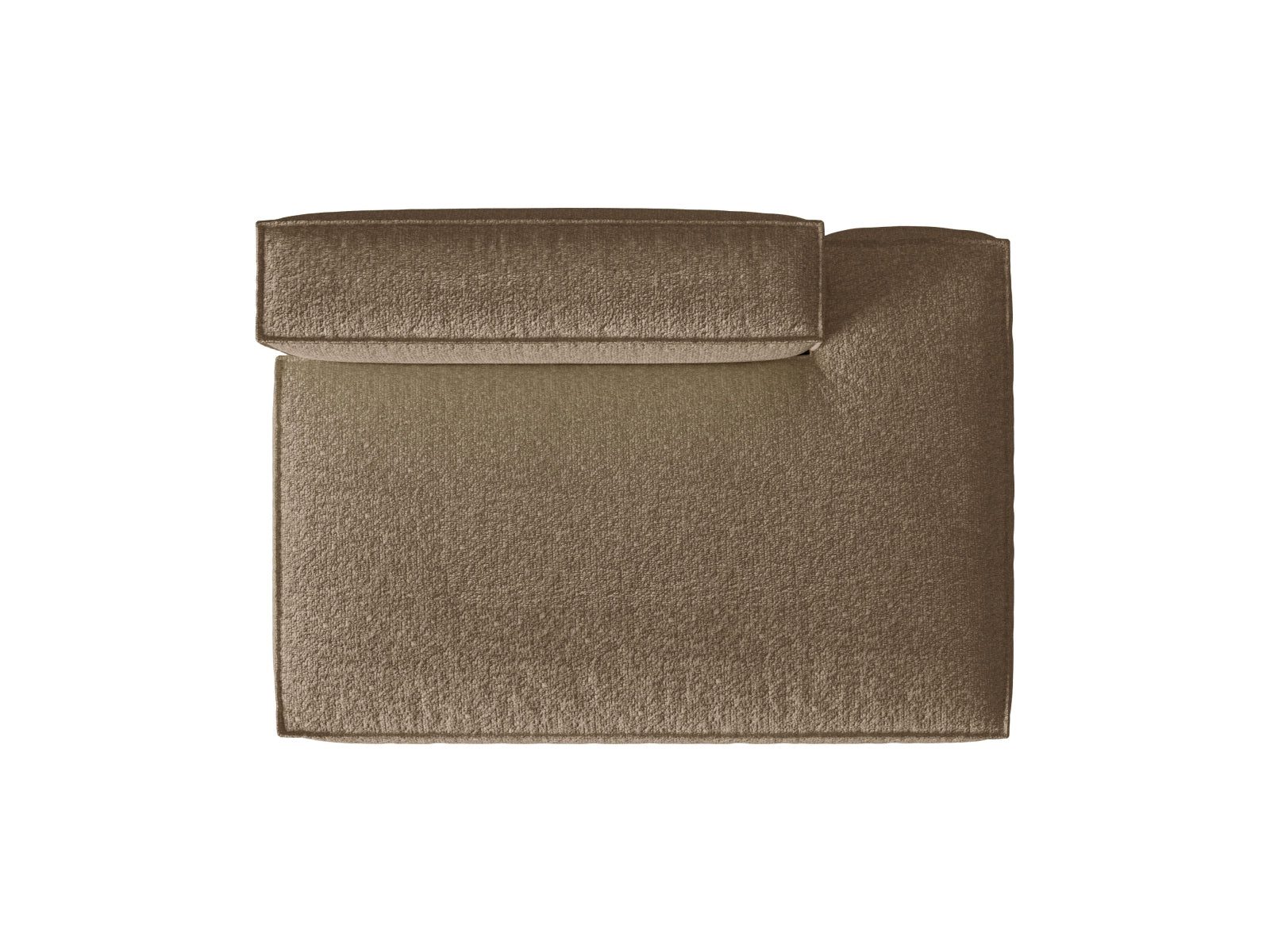 Elegantes Nuria Boucle 3-Sitzer Sofa in warmem Cappuccino, ideal für moderne Wohnlandschaften und entspannte Atmosphäre.