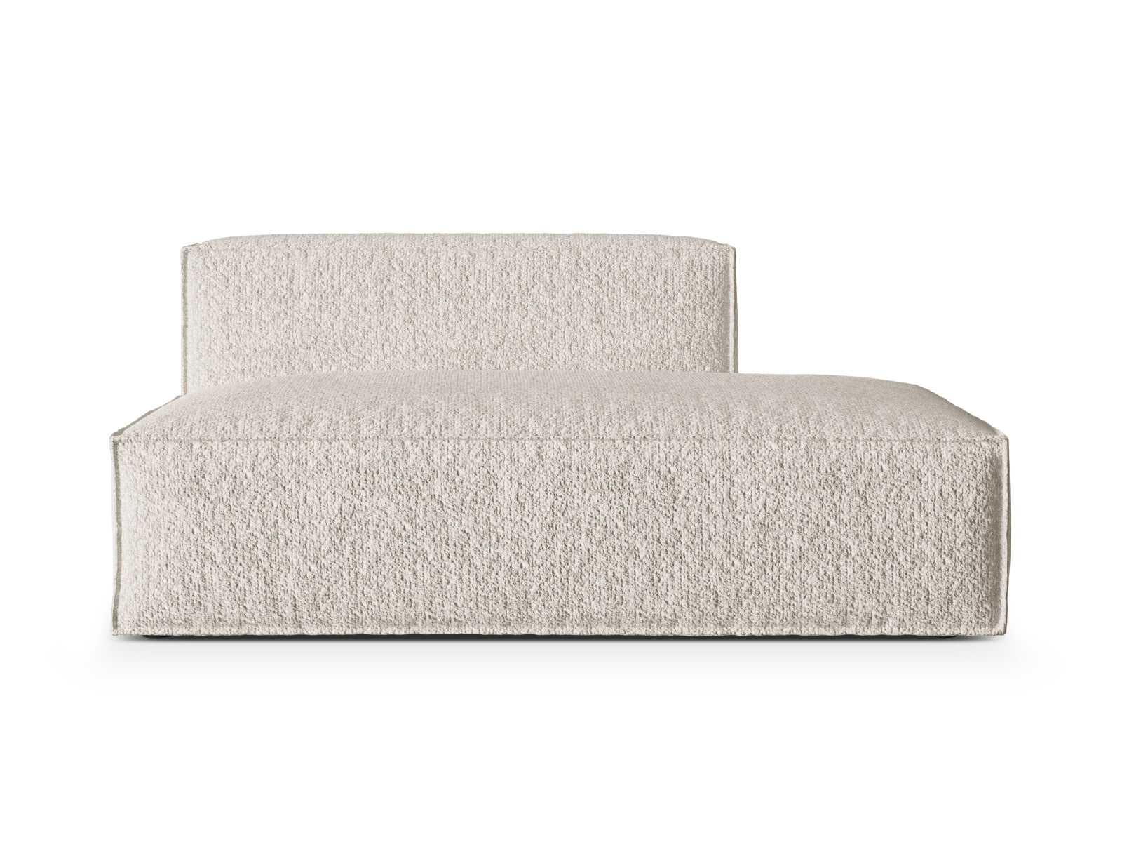 Elegantes Nuria Boucle 3-Sitzer Sofa in warmen Erdtönen, ideal für flexible Raumgestaltungen und einladende Wohnräume.