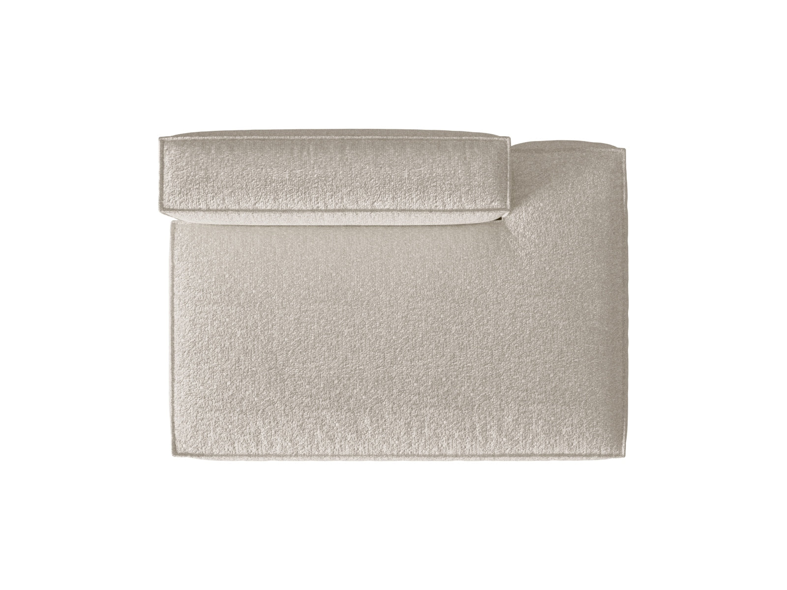 Modulares Nuria Boucle Sofa in sanften Erdtönen, perfekt für moderne Wohnkonzepte und gemütliche Entspannungsecken.