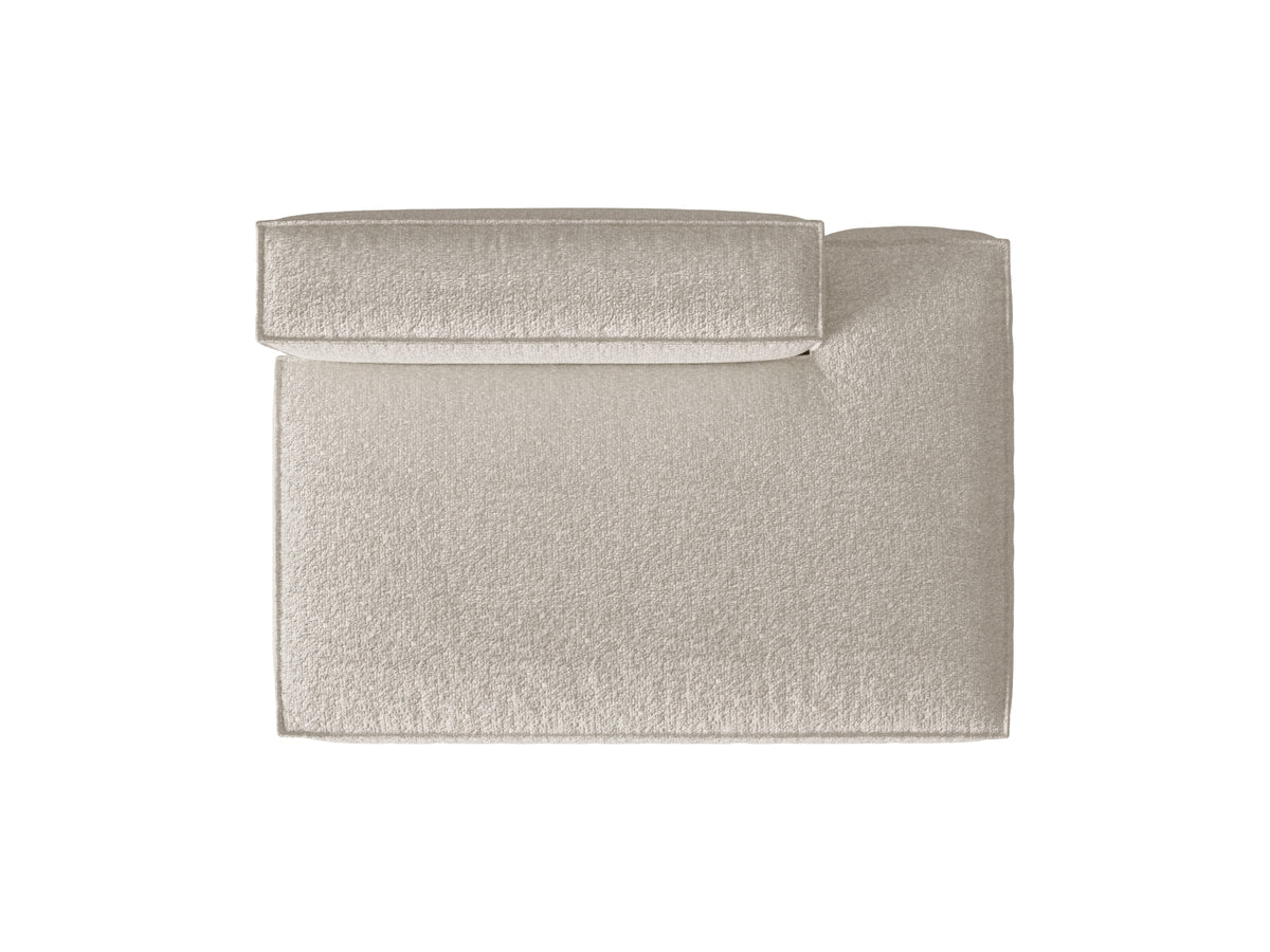 Nuria Boucle rechts Modular Sofa 3 Sitzer in Beige-Monet präsentiert im Onlineshop von KAQTU Design AG. Modulares Sofa ist von Micadoni