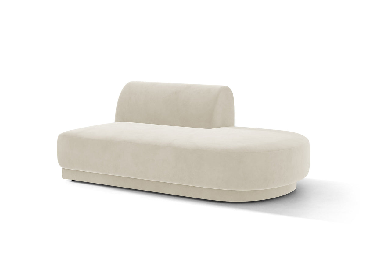 Miley Sitting Module Open rechts 2 Sitzer in Light Beige-Bluvel präsentiert im Onlineshop von KAQTU Design AG. Modulares Sofa ist von Micadoni