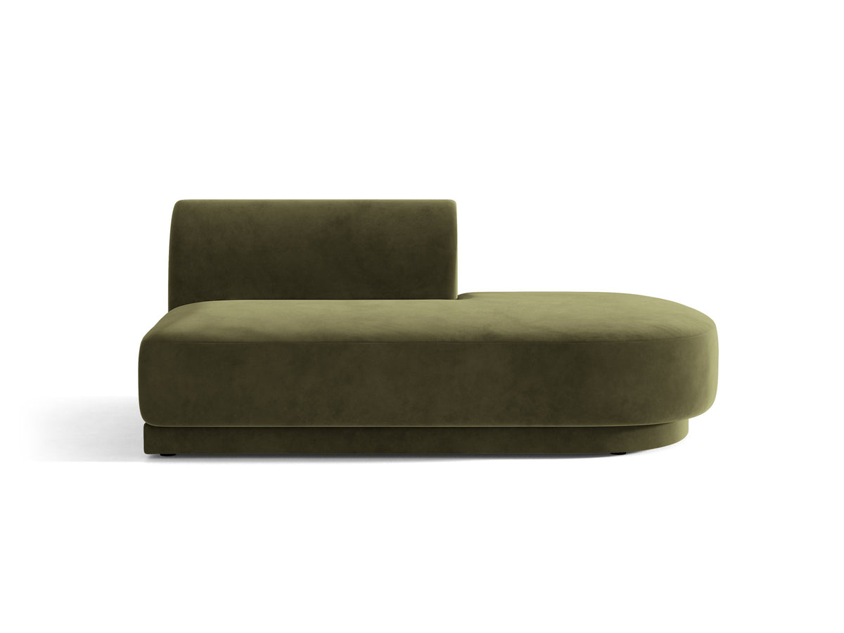 Miley Sitting Module Open rechts 2 Sitzer in Green-Bluvel präsentiert im Onlineshop von KAQTU Design AG. Modulares Sofa ist von Micadoni