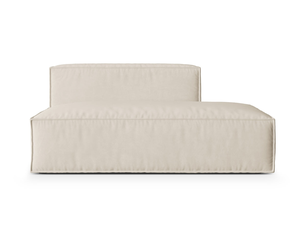 Nuria Velour Modular Sofa rechts 3 Sitzer in Beige-Paris präsentiert im Onlineshop von KAQTU Design AG. Modulares Sofa ist von Micadoni