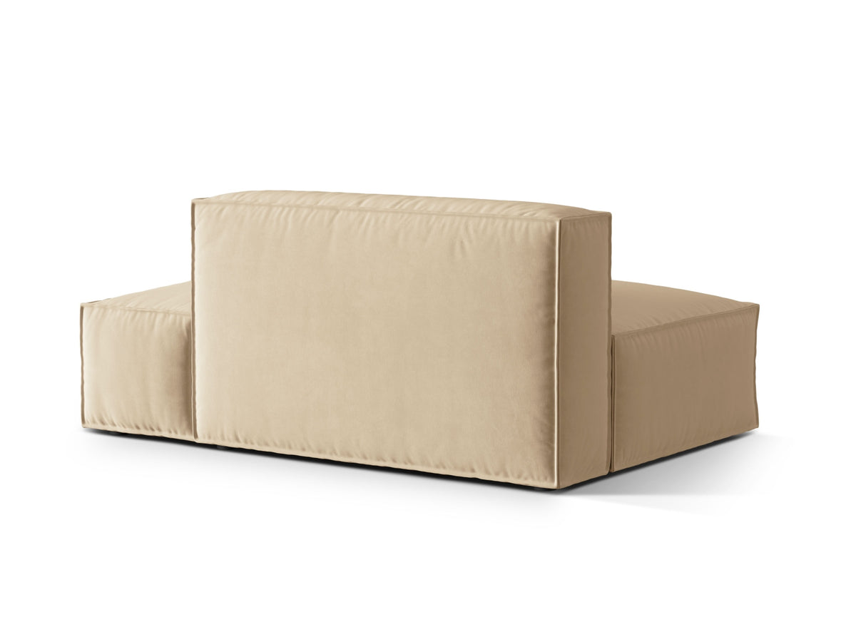 Nuria Velour Modular Sofa rechts 3 Sitzer in Nude-Paris präsentiert im Onlineshop von KAQTU Design AG. Modulares Sofa ist von Micadoni