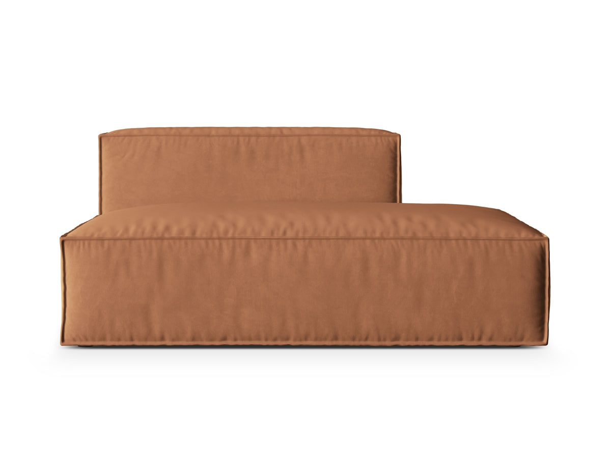 Nuria Velour Modular Sofa rechts 3 Sitzer in Honey-Paris präsentiert im Onlineshop von KAQTU Design AG. Modulares Sofa ist von Micadoni