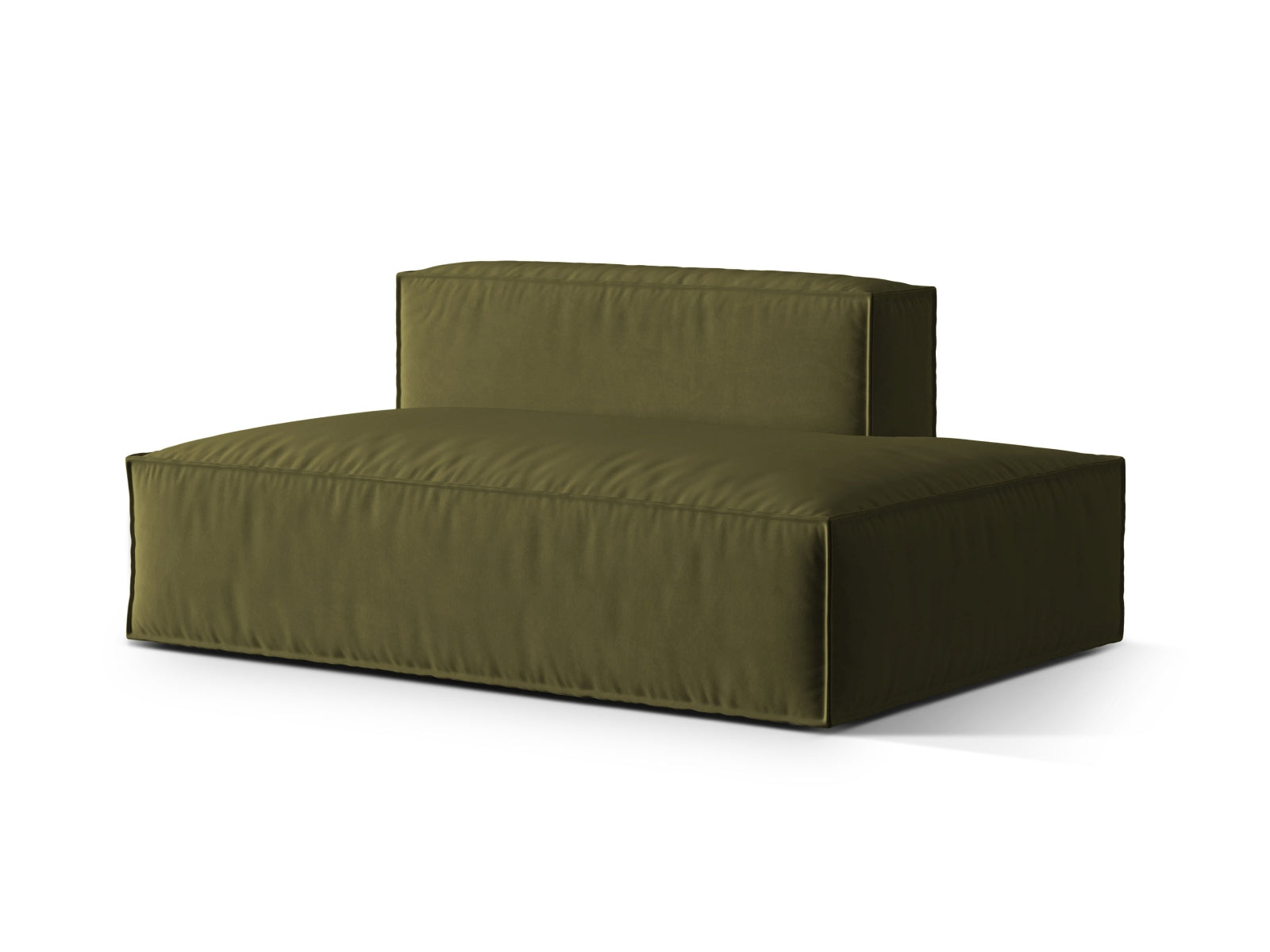 Stilvolles Nuria Velour Modular Sofa in sanftem Moss Green Melange, 3-Sitzer, rechtsseitig, perfekt für moderne und gemütliche Wohnkonzepte.