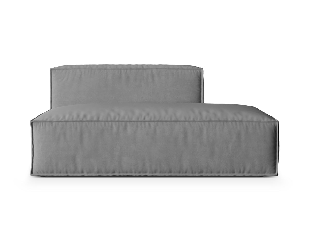 Nuria Velour Modular Sofa rechts 3 Sitzer in Grey-Paris präsentiert im Onlineshop von KAQTU Design AG. Modulares Sofa ist von Micadoni
