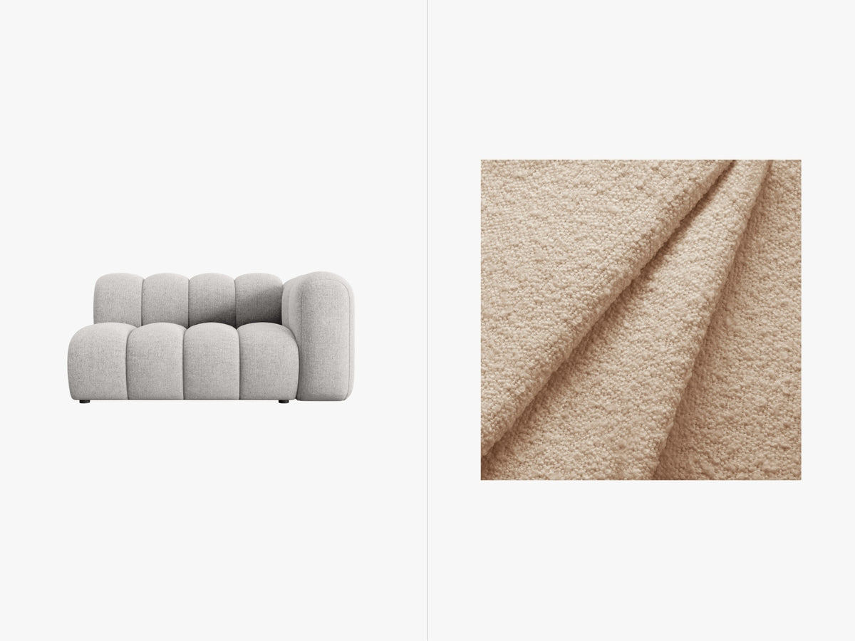 Lupine Boucle rechts Modular Sofa 2 Sitzer in Beige-Baloo präsentiert im Onlineshop von KAQTU Design AG. Modulares Sofa ist von Micadoni