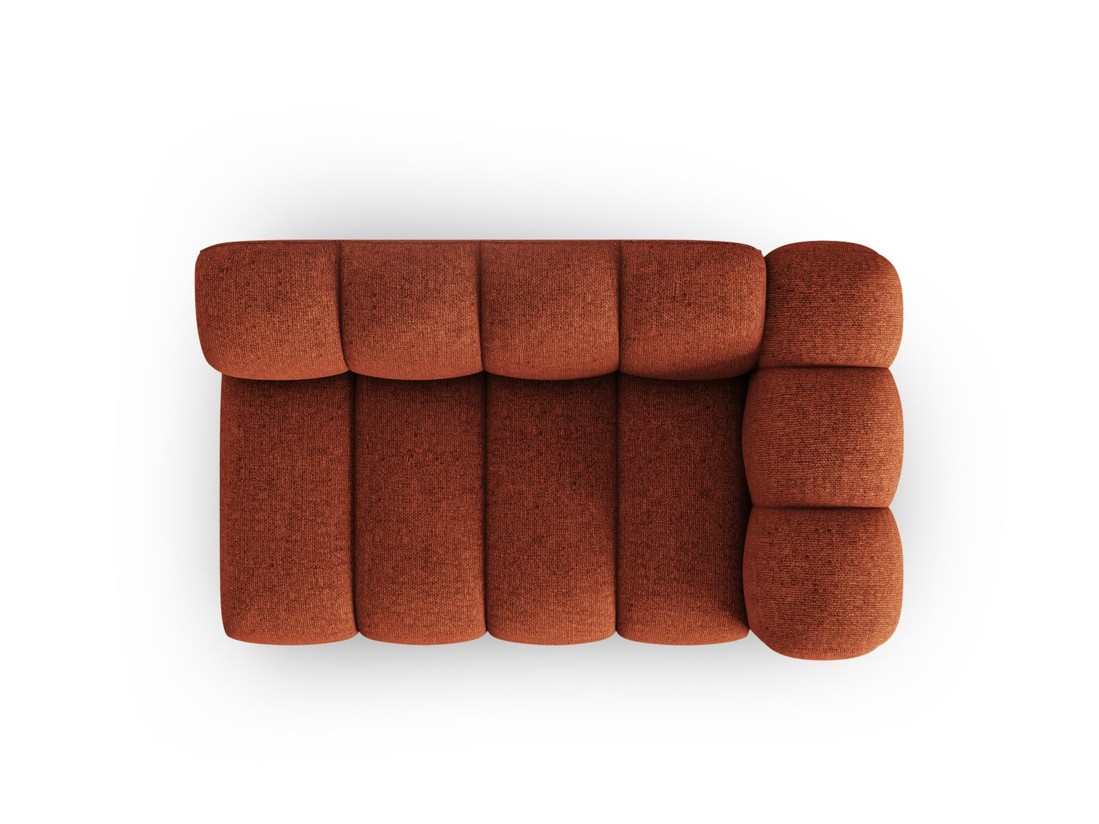 Lupine Modular Sofa rechts 2 Sitzer in Terracotta präsentiert im Onlineshop von KAQTU Design AG. Modulares Sofa ist von Micadoni