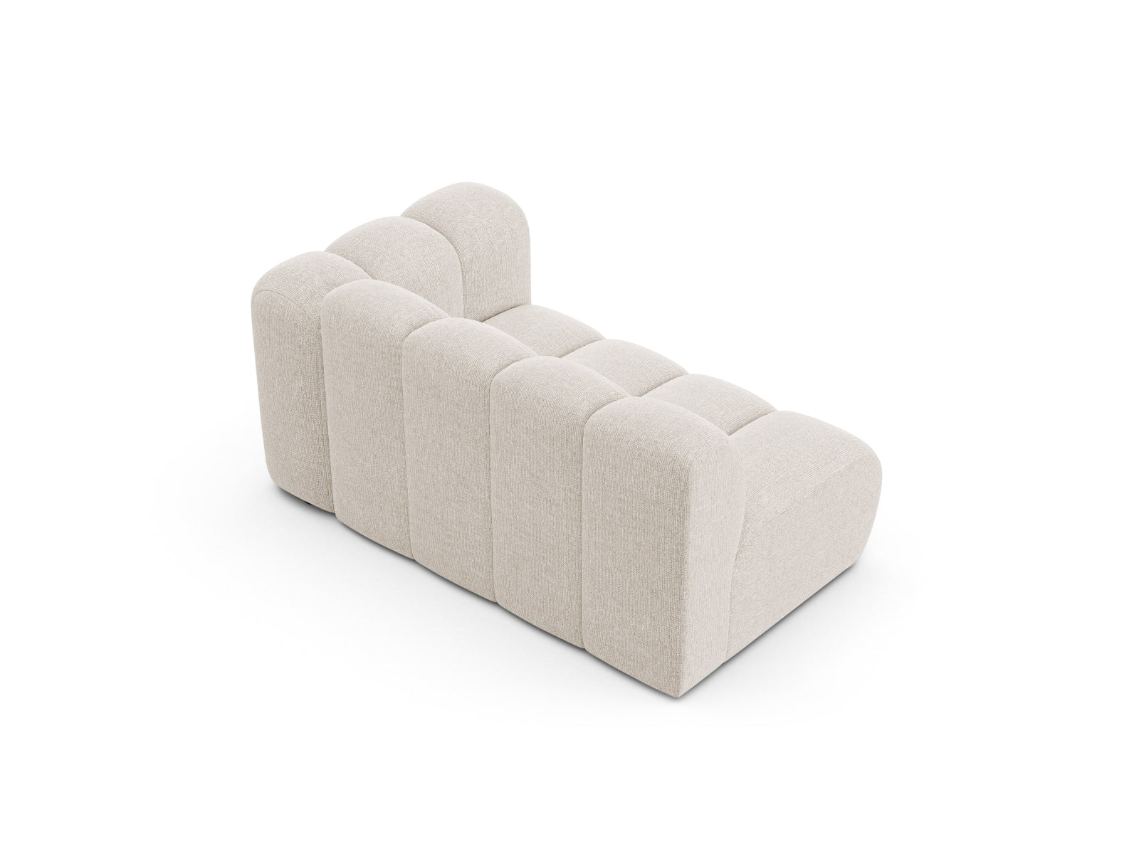 Modernes Lupine Modular Sofa rechts 2 Sitzer in zartem Beige, perfekt für gemütliche und elegante Wohnambiente. Hochwertige Qualität von Micadoni.