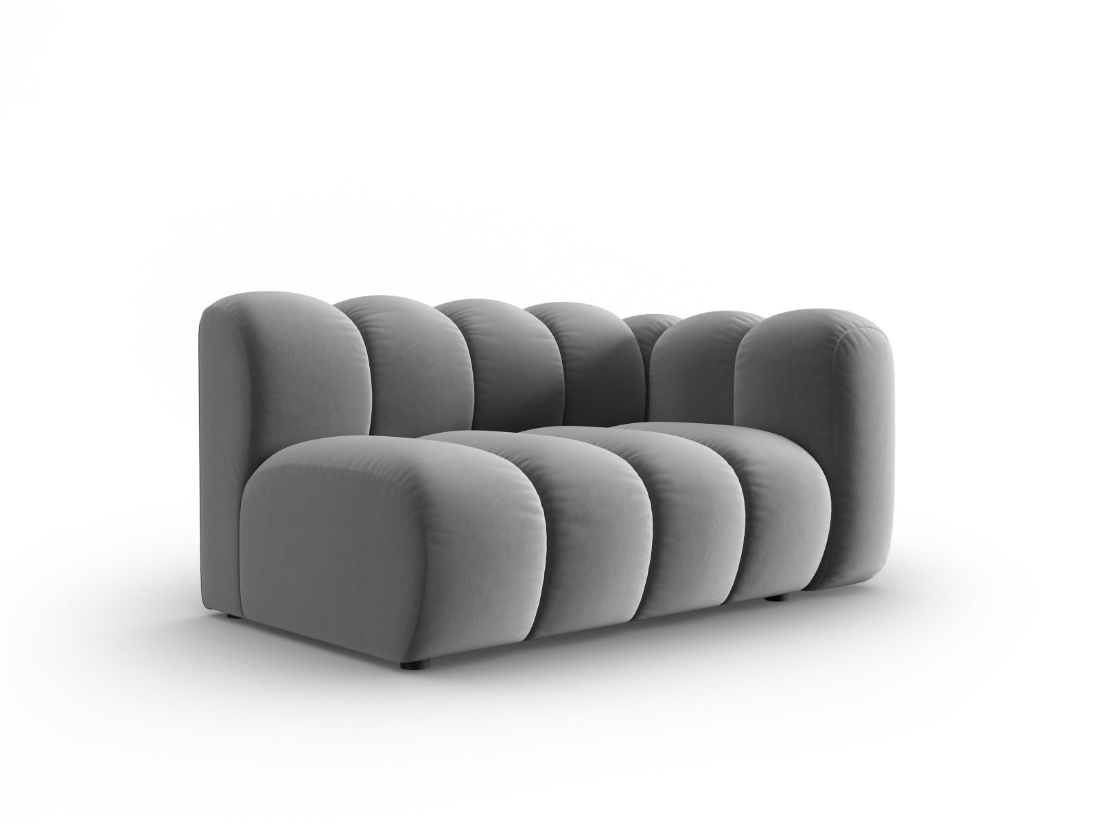 Erleben Sie das Lupine Velour Modular Sofa rechts 2 Sitzer von Micadoni: elegantes Design, hervorragender Komfort und flexible Gestaltungsmöglichkeiten für Ihr Wohnambiente.