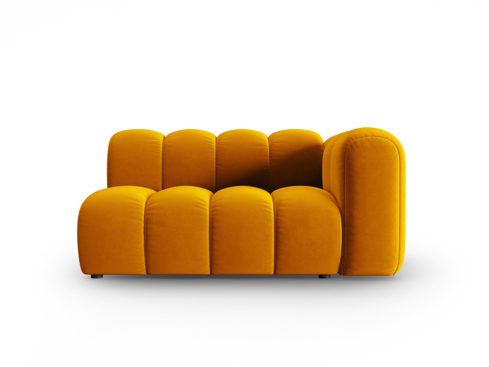 Lupine Velour Modular Sofa rechts 2 Sitzer in Yellow präsentiert im Onlineshop von KAQTU Design AG. Modulares Sofa ist von Micadoni