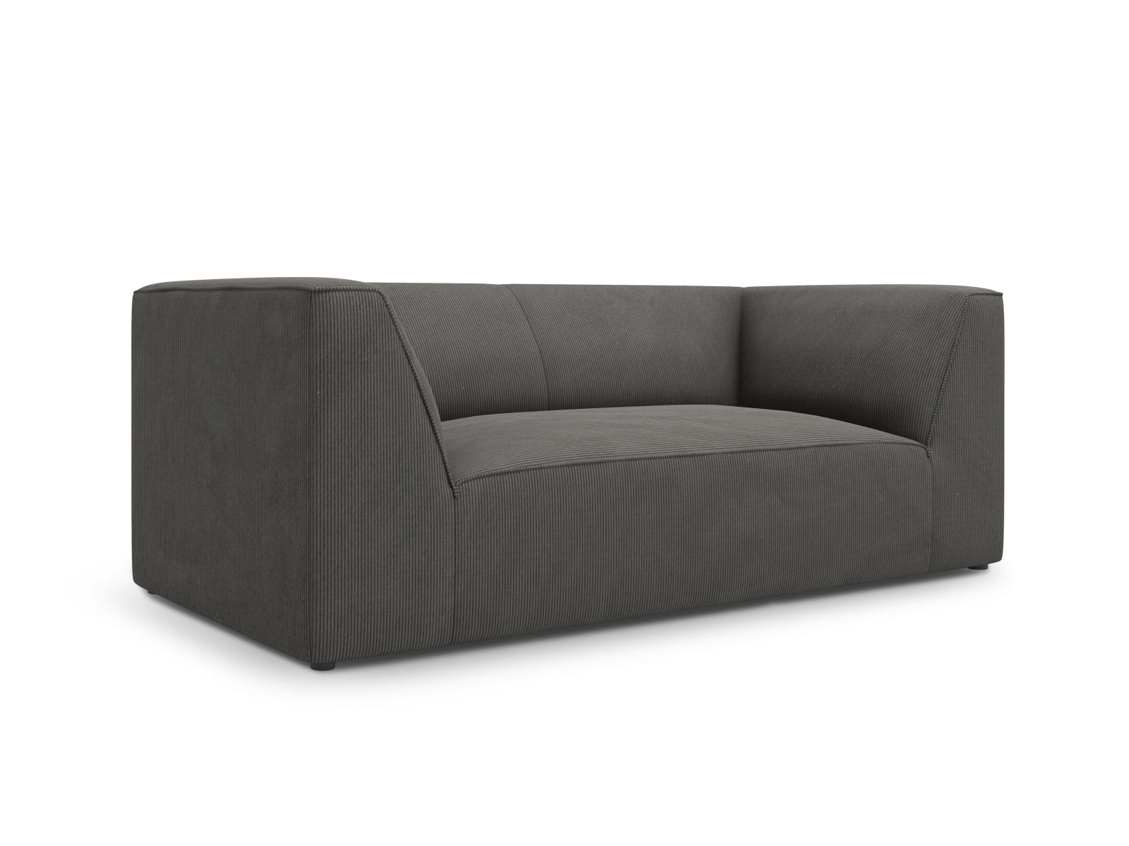 Modernes Ruby 2-Sitzer Sofa in edlem Dunkelgrau von Micadoni, perfekt für entspannte Stunden und geschmackvolle Einrichtung.