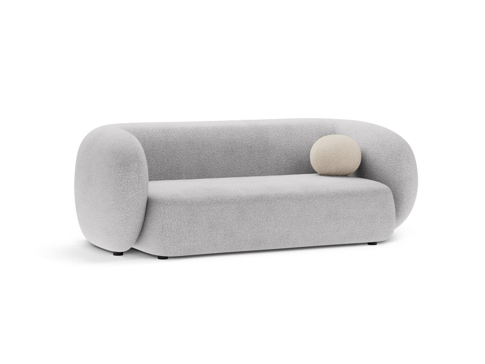 Elegantes 2-Sitzer Sofa Kate in hellem Grau, ideal für moderne Wohnräume, präsentiert von Micadoni im KAQTU Onlineshop.