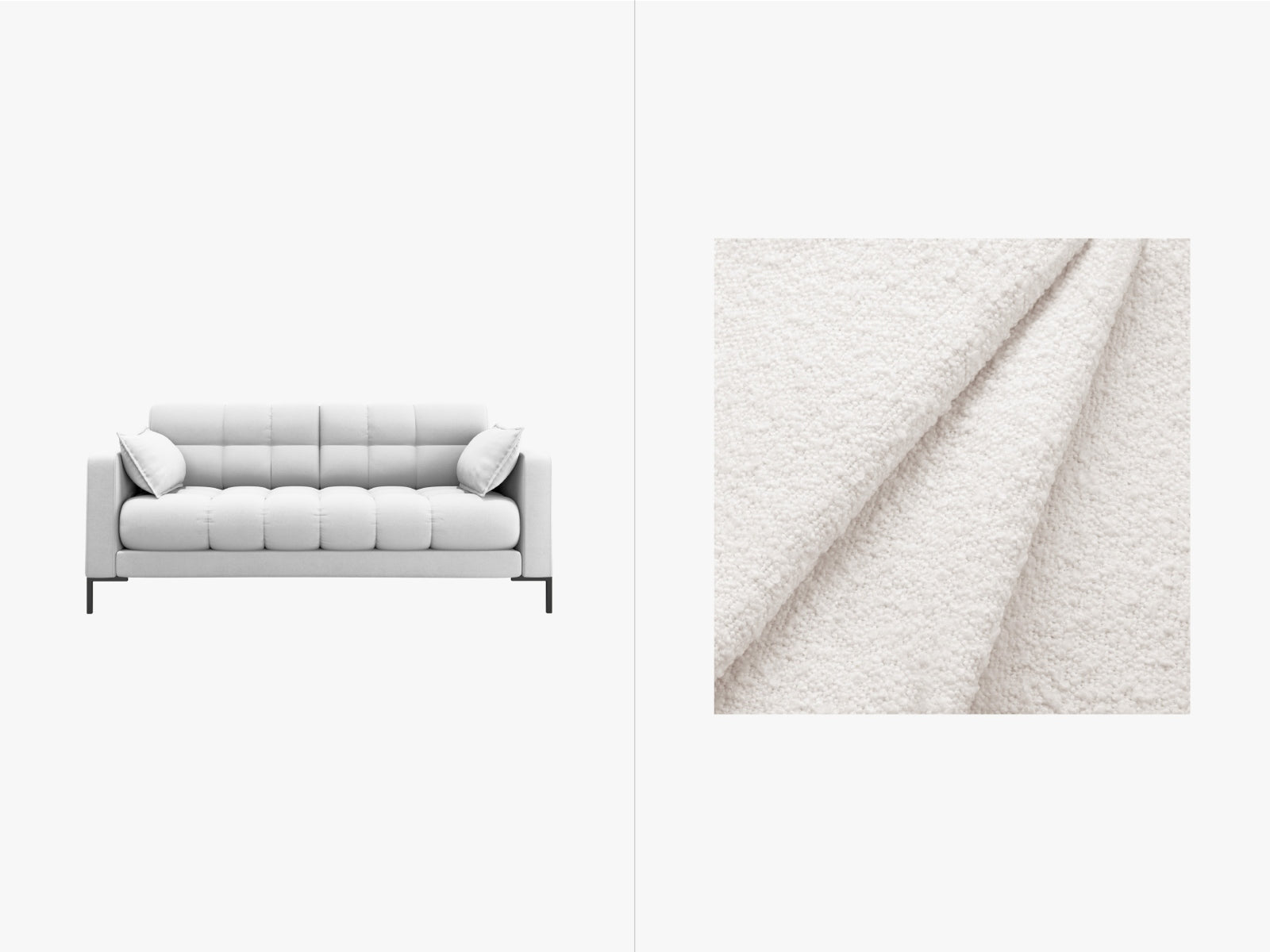 Mamaia Sofa 2 Sitzer in White/Schwarz-Baloo präsentiert im Onlineshop von KAQTU Design AG. 2er Sofa ist von Micadoni