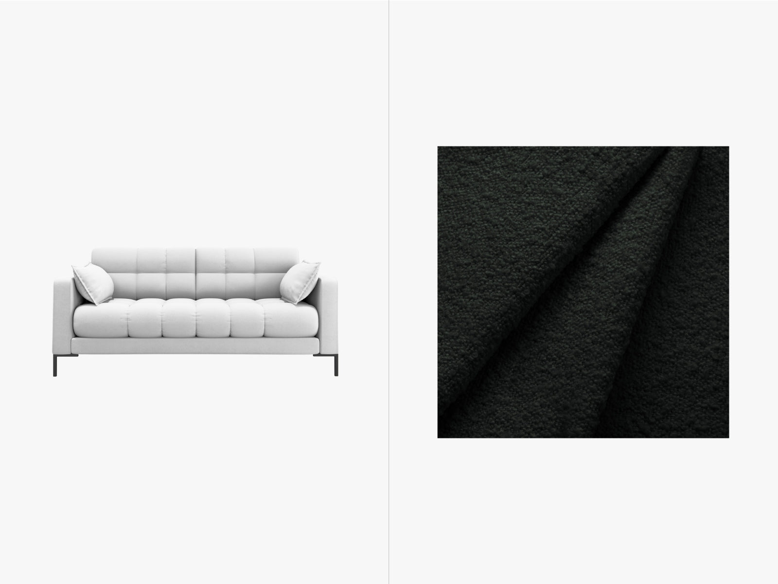 Mamaia Sofa 2 Sitzer in Black/Schwarz-Baloo präsentiert im Onlineshop von KAQTU Design AG. 2er Sofa ist von Micadoni