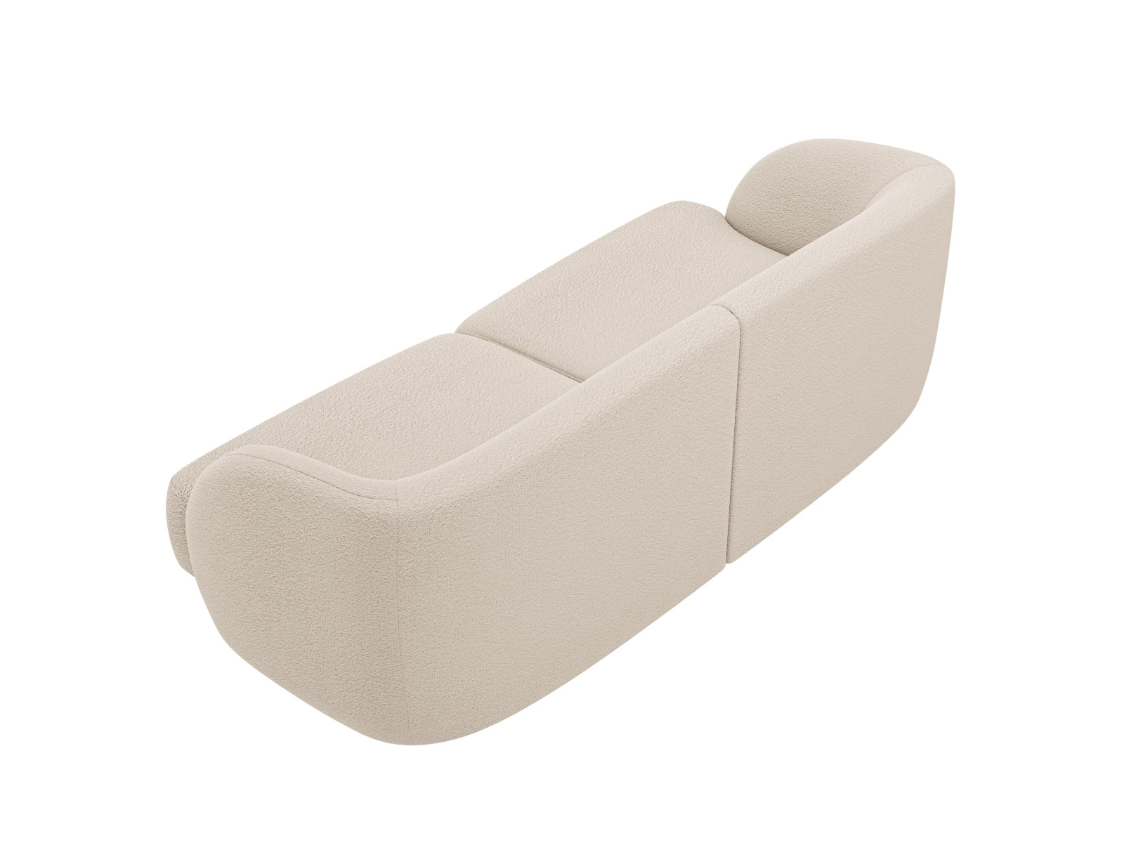 Elegantes 2-Sitzer Boucle Sofa in Beige von Micadoni, perfekt für gemütliche Wohnzimmer und stilvolle Einrichtung.