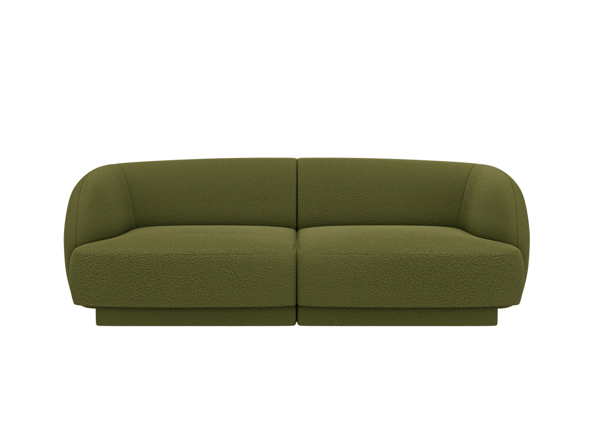 Miley Boucle Sofa 2 Sitzer in Dark Olive Green-Baloo präsentiert im Onlineshop von KAQTU Design AG. 3er Sofa ist von Micadoni