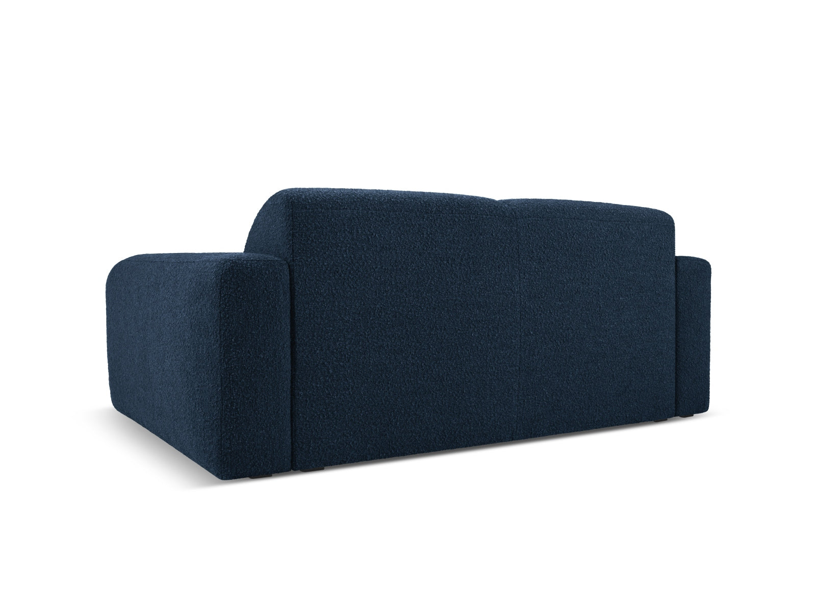 Stilvolles 2-Sitzer Sofa Molino Boucle in tiefem Blau, perfekt für moderne Wohnräume, bietet Komfort und Eleganz. Von Micadoni.