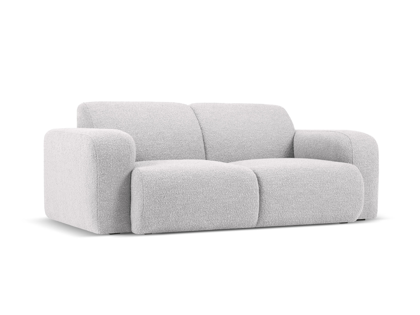 Elegantes Molino Boucle Sofa für zwei Personen in hellem Grau, stilvoll und modern, ideal für jedes Wohnzimmer. Von Micadoni.