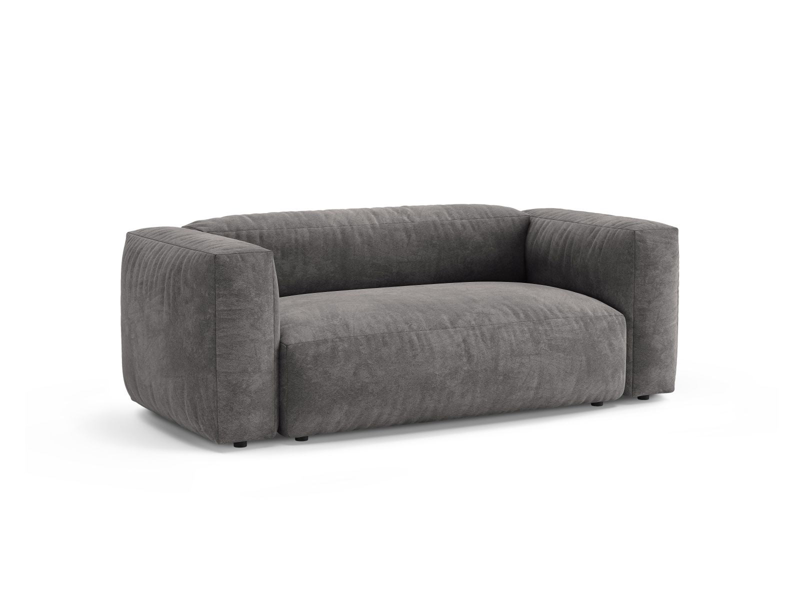 Elegantes 2-Sitzer Sofa Martina in stilvollem Grau, ideal für moderne Wohnräume, erhältlich bei KAQTU Design AG.