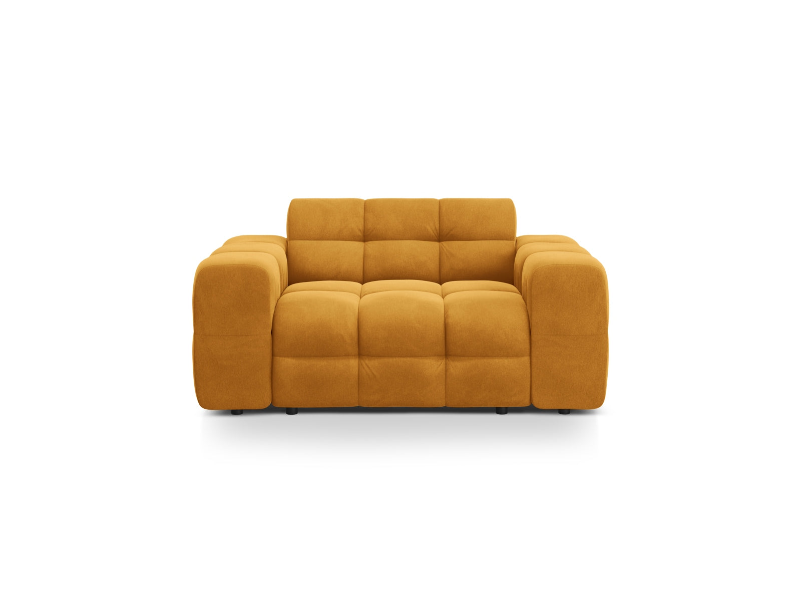 Kendal Velour Sofa 2 Sitzer in Mustard präsentiert im Onlineshop von KAQTU Design AG. 2er Sofa ist von Micadoni