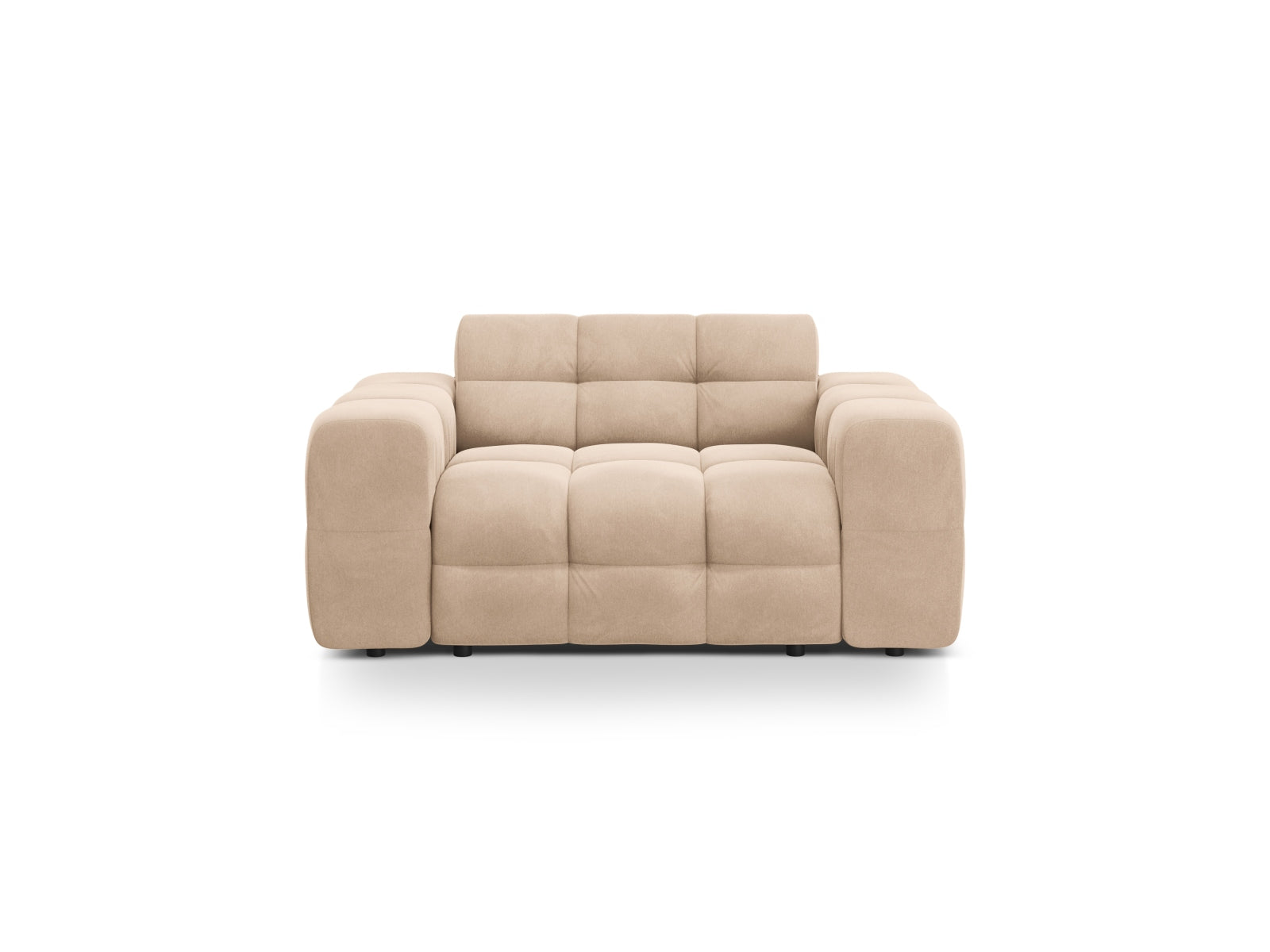 Kendal Velour Sofa 2 Sitzer in Almond Beige präsentiert im Onlineshop von KAQTU Design AG. 2er Sofa ist von Micadoni