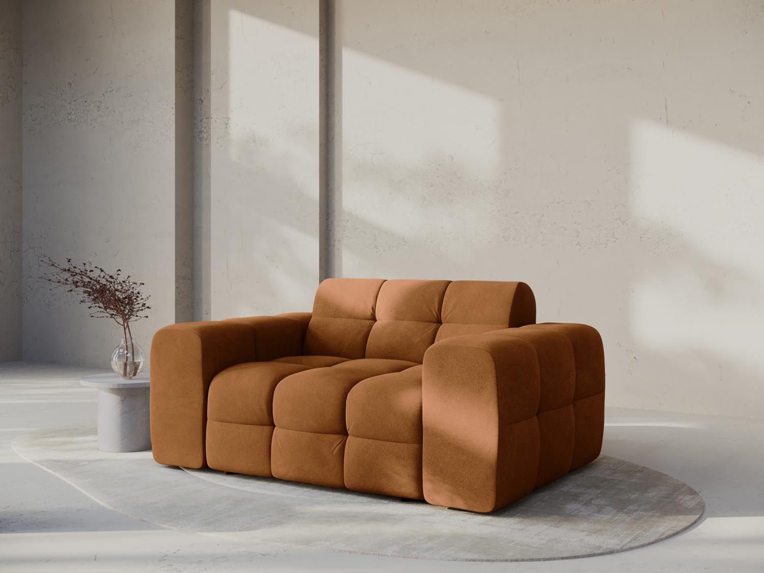 Erleben Sie das Kendal Velour Sofa 2 Sitzer von Micadoni – elegantes Design, luxuriöser Komfort und ideal für Ihr stilvolles Wohnambiente.