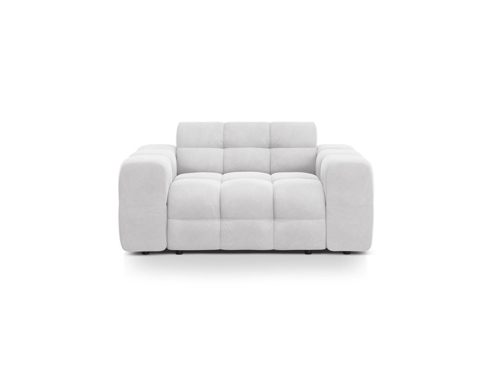 Kendal Velour Sofa 2 Sitzer in Light Grey präsentiert im Onlineshop von KAQTU Design AG. 2er Sofa ist von Micadoni