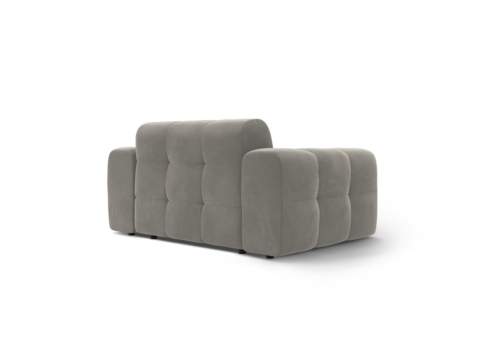 Elegantes Kendal Velour Sofa für zwei Personen in edlem Dunkelgrau, ideal für gemütliche Abende und geschmackvolle Wohnräume.