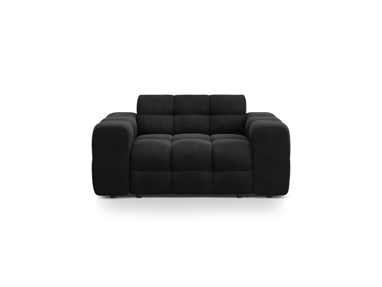 Kendal Velour Sofa 2 Sitzer in Black präsentiert im Onlineshop von KAQTU Design AG. 2er Sofa ist von Micadoni