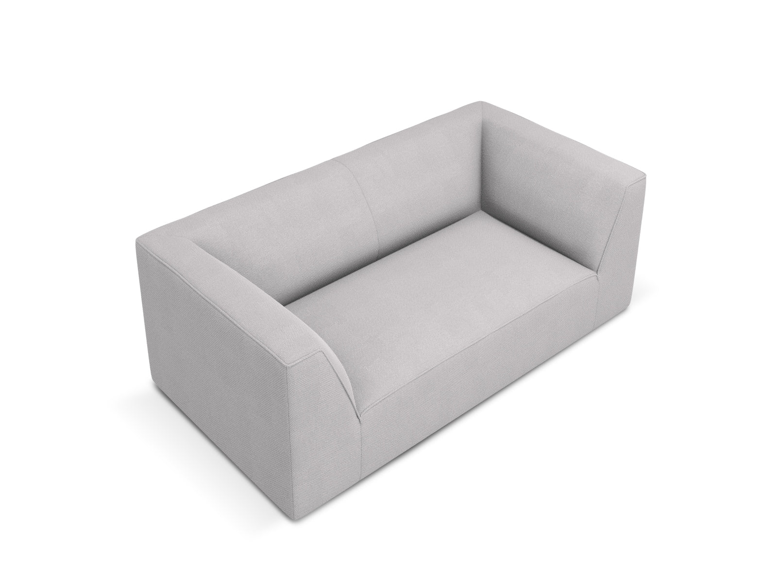 Modernes Ruby 2-Sitzer Sofa in edlem Grau, perfekt für gemütliche Wohnzimmer. Hochwertige Materialien und stilvolles Design von Micadoni.
