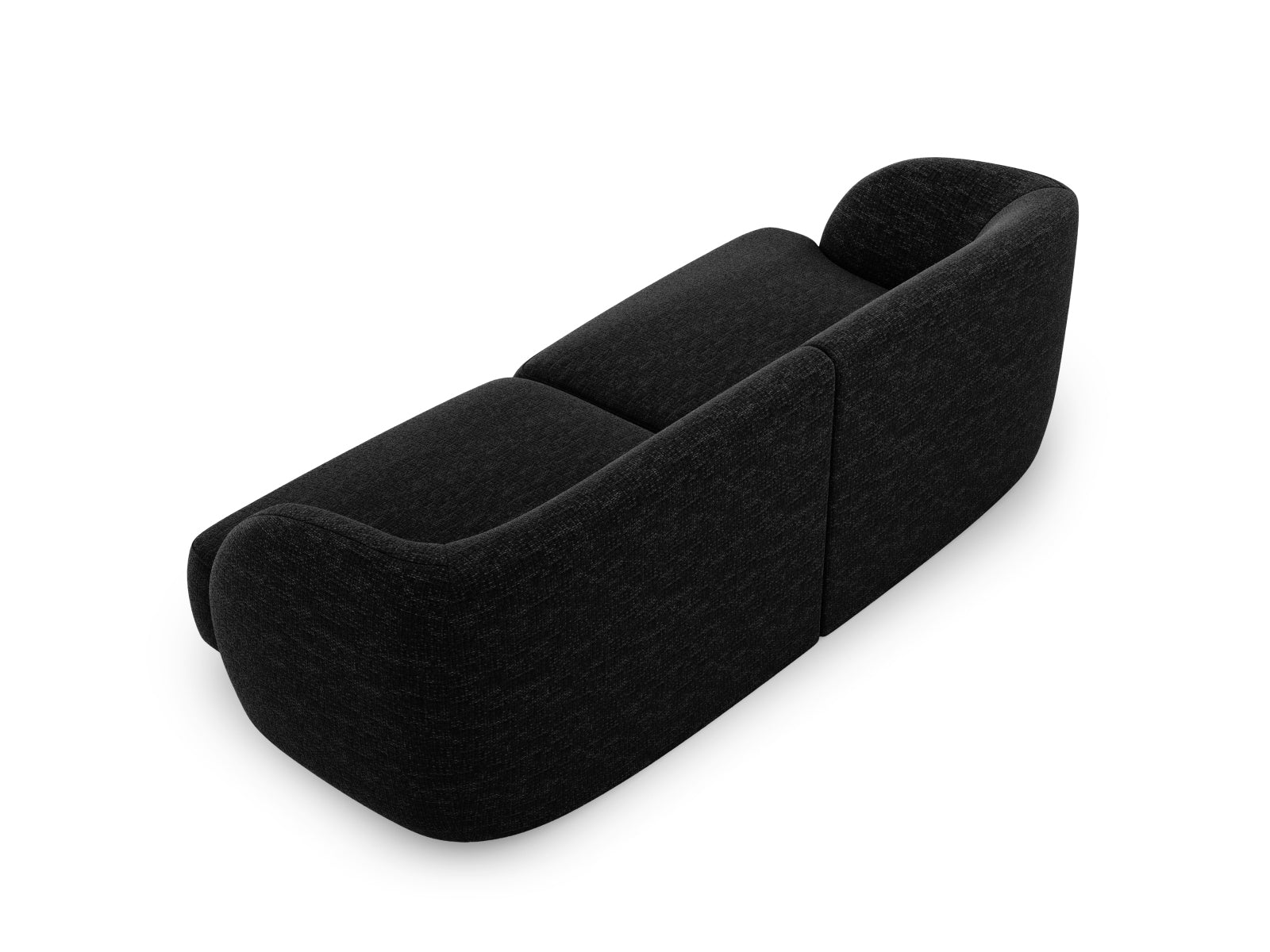 Modernes 2-Sitzer Sofa Miley in elegantem Schwarz von Micadoni, perfekt für entspannte Stunden und stilvolle Einrichtung.
