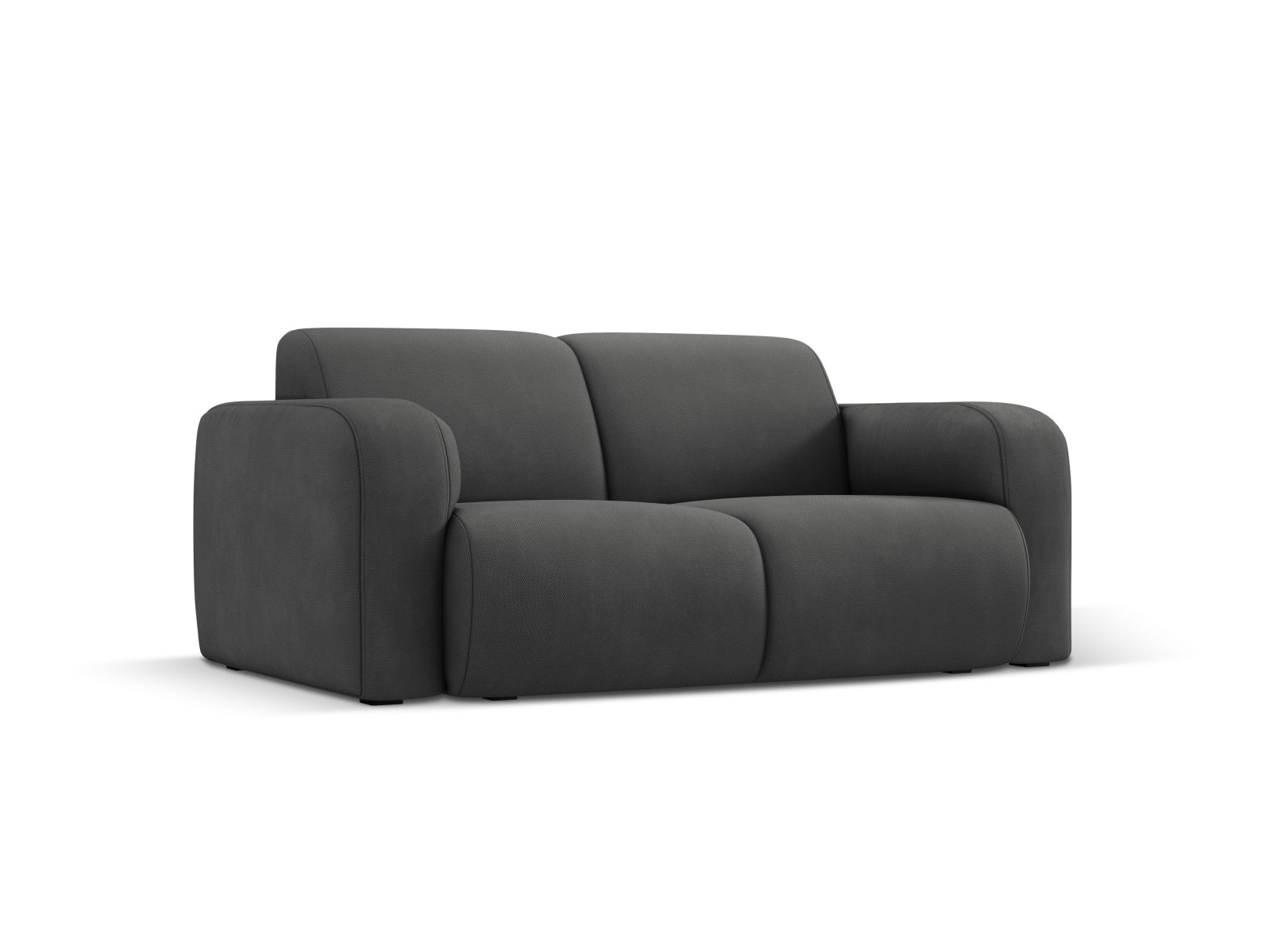 Elegantes Molino 2-Sitzer Sofa in Dunkelgrau von Micadoni, ideal für stilvolle Wohnräume und gemütliche Abende.