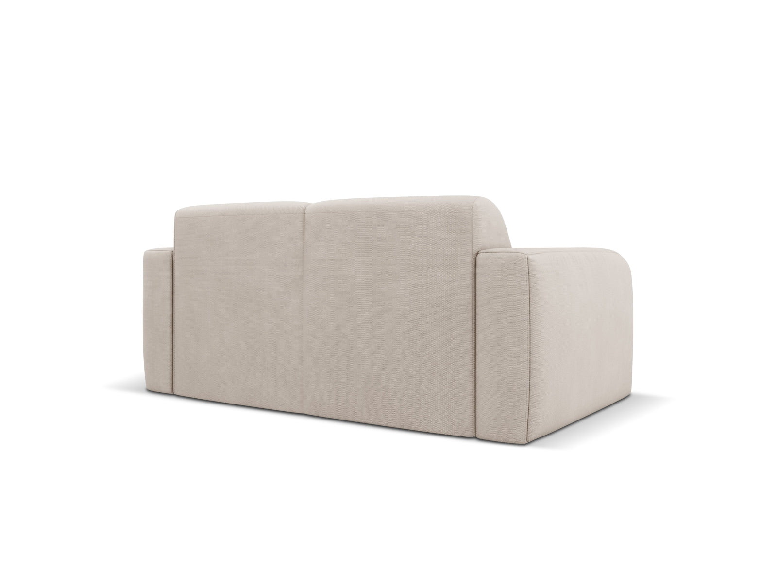 Modernes 2-Sitzer Sofa Molino in zartem Beige, perfekt für gemütliche Wohnzimmer. Hochwertige Materialien und stilvolles Design von Micadoni.