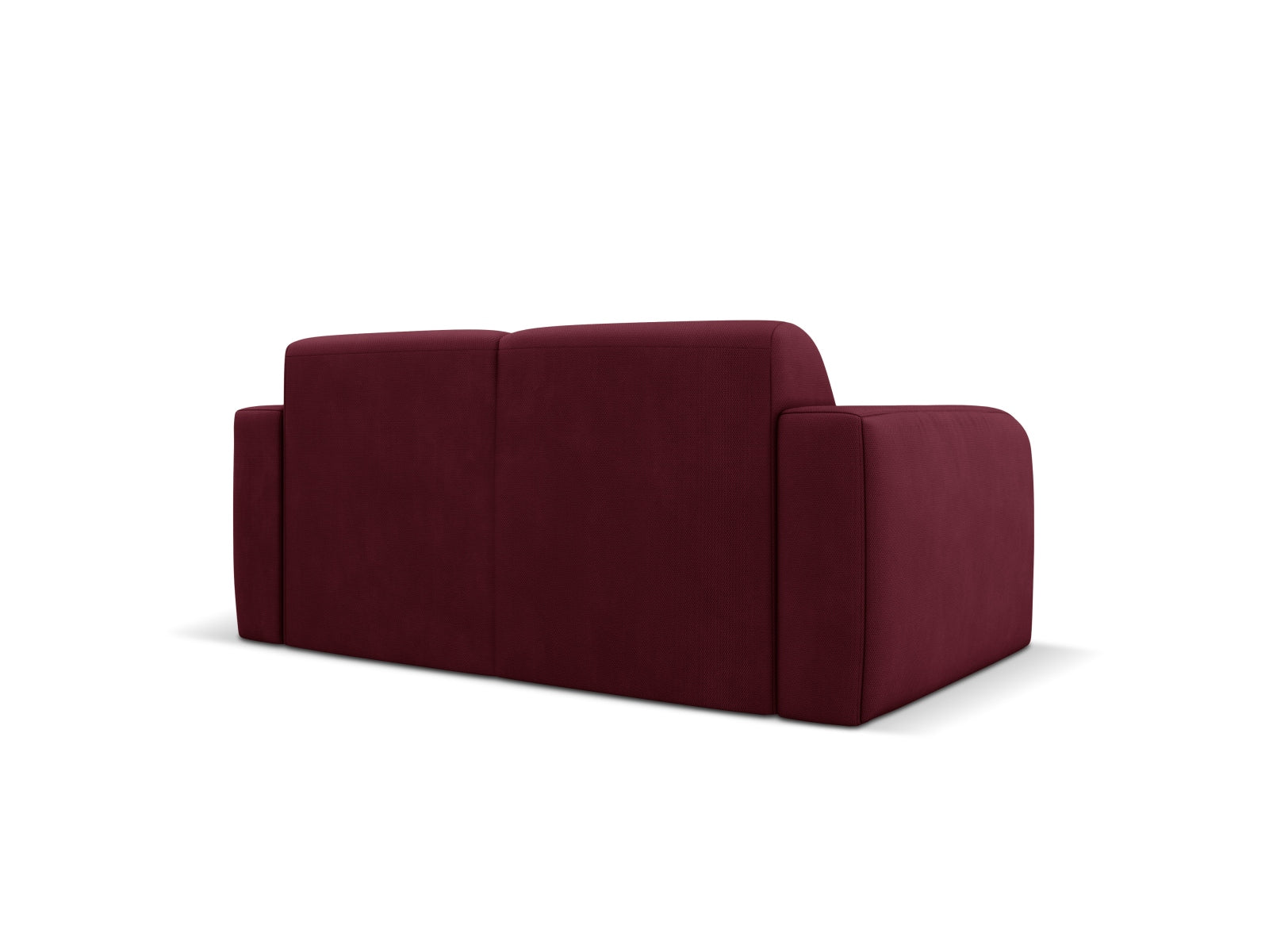 Modernes 2-Sitzer Sofa Molino in tiefem Bordeaux-Rot von Micadoni, perfekt für einladende Wohnzimmer und entspannte Stunden.