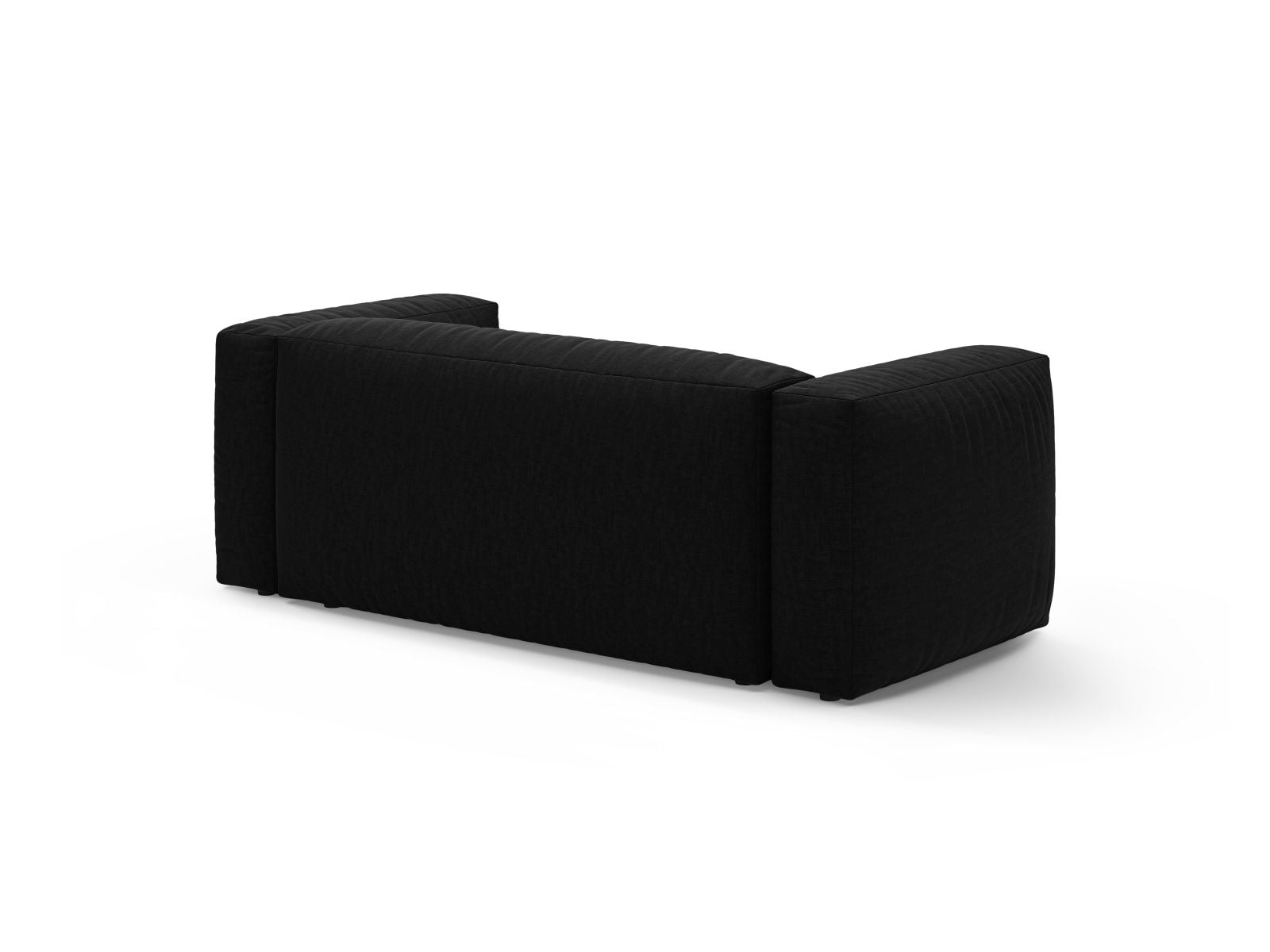 Elegantes 2-Sitzer Sofa Martina in zeitlosem Schwarz, ideal für komfortable und stilvolle Wohnräume.