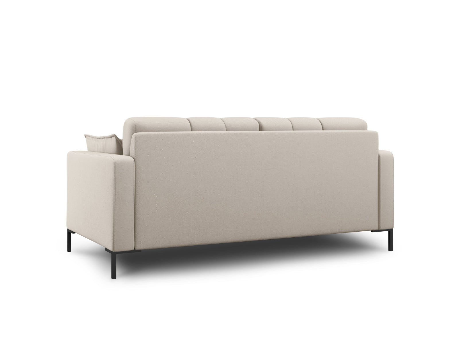 Stilvolles 2-Sitzer Sofa Mamaia von Micadoni in Beige und Schwarz, perfekt für zeitgemäße Inneneinrichtungen. Hochwertige Materialien und elegantes Design.