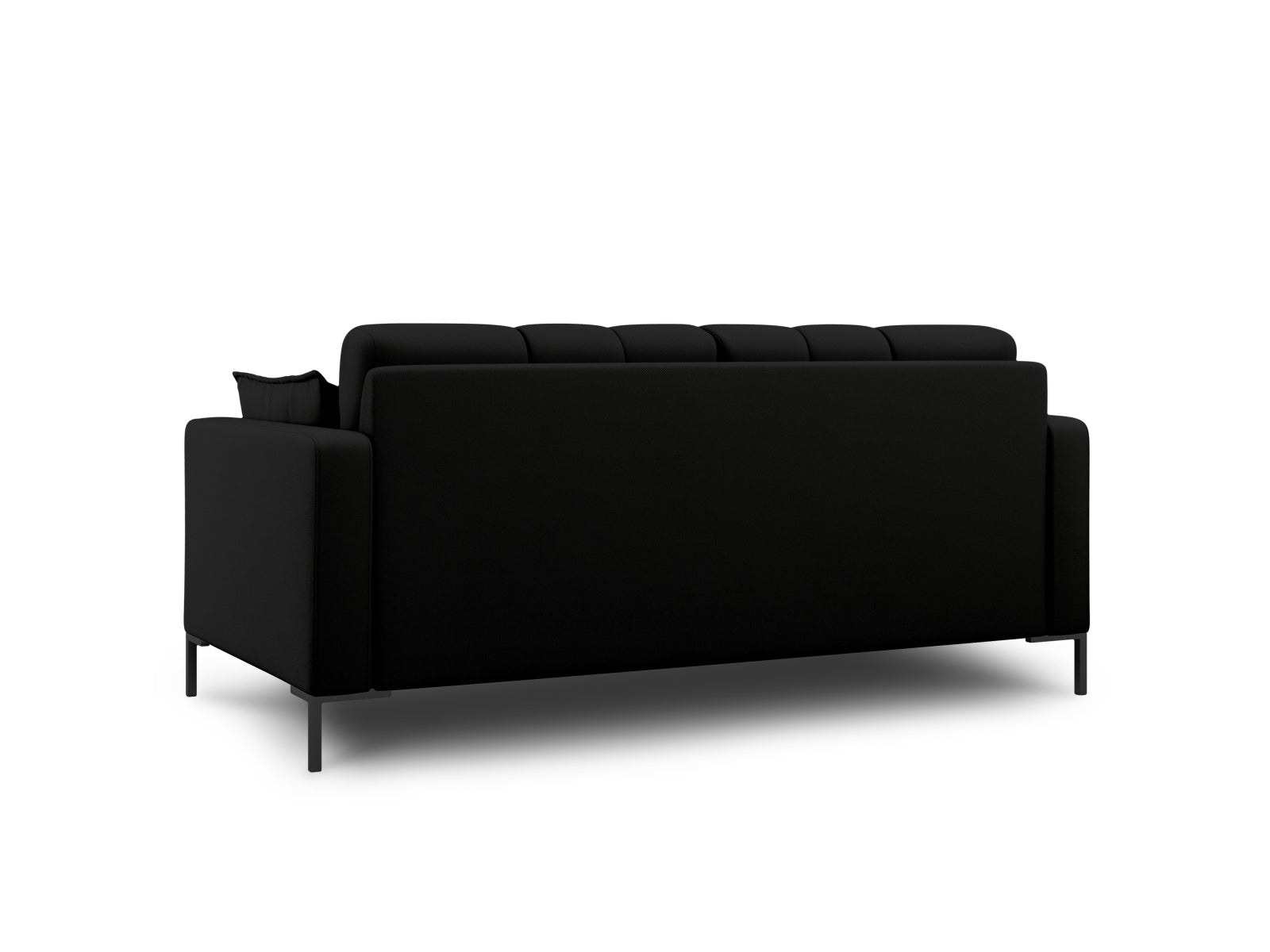 Modernes 2-Sitzer Sofa Mamaia in edlem Schwarz von Micadoni, perfekt für entspannte Stunden und geschmackvolle Einrichtung.