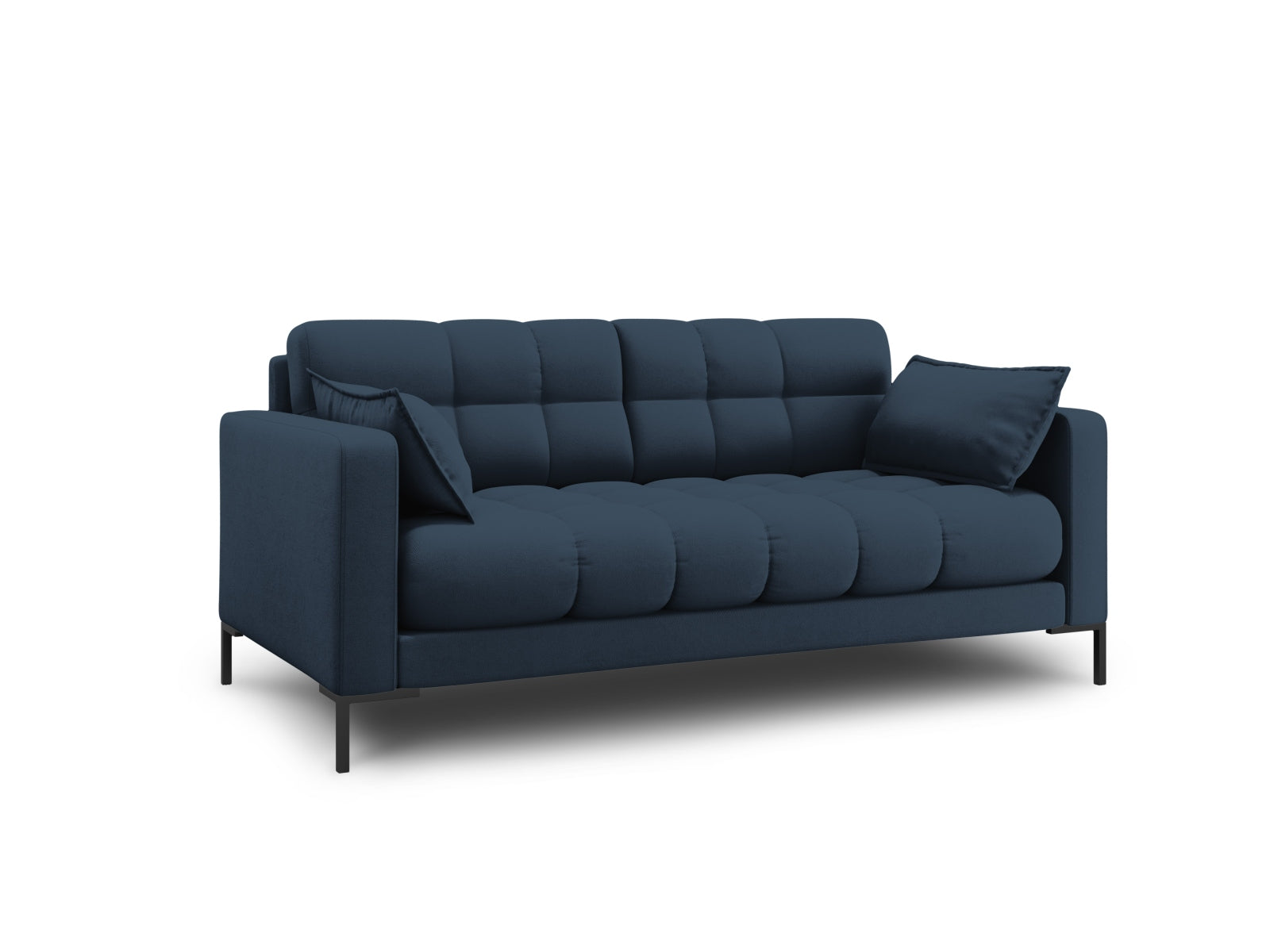 Elegantes Mamaia 2-Sitzer Sofa in Blau und Schwarz von Micadoni, ideal für stilvolle Wohnräume und gemütliche Abende.
