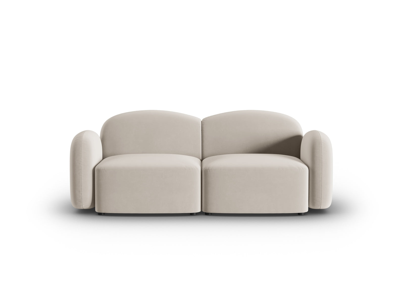 Blair Velour Sofa 2 Sitzer in Ecru präsentiert im Onlineshop von KAQTU Design AG. 2er Sofa ist von Micadoni