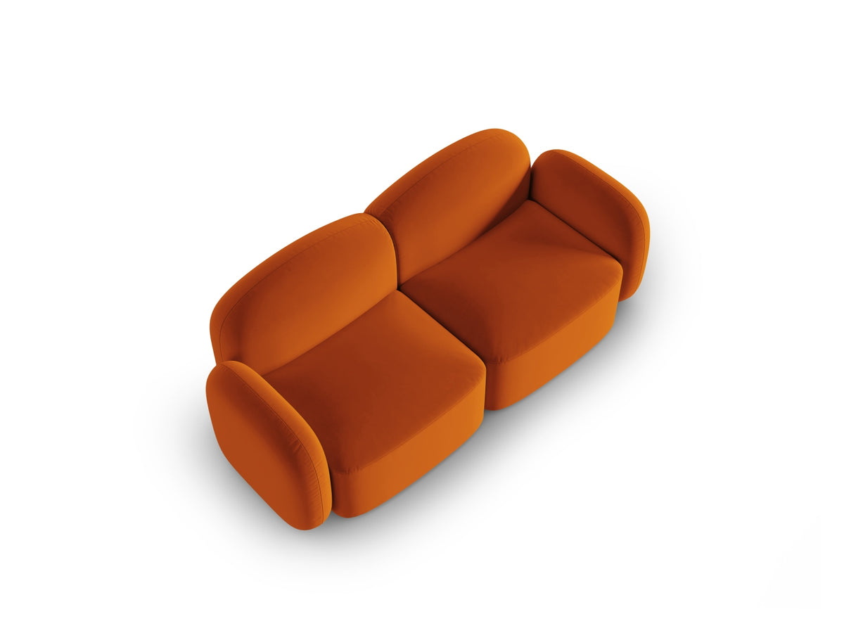 Blair Velour Sofa 2 Sitzer in Terracotta-Casino präsentiert im Onlineshop von KAQTU Design AG. 2er Sofa ist von Micadoni