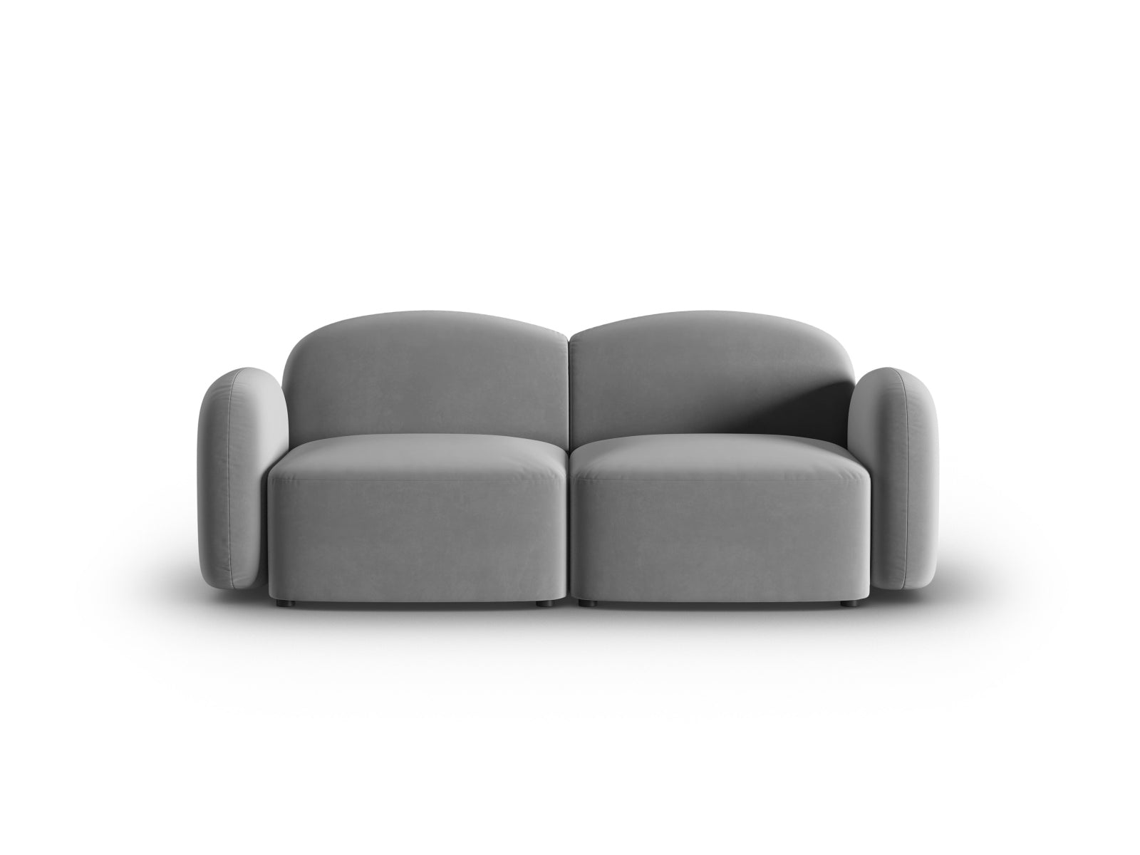 Elegantes 2-Sitzer Sofa aus weichem Velours, ideal für moderne Wohnräume und gemütliche Stunden mit Freunden oder Familie.
