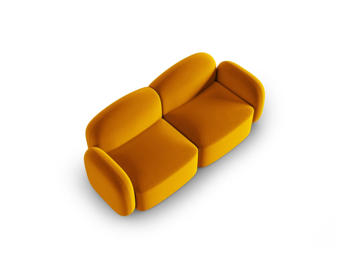 Blair Velour Sofa 2 Sitzer in Yellow-Casino präsentiert im Onlineshop von KAQTU Design AG. 2er Sofa ist von Micadoni