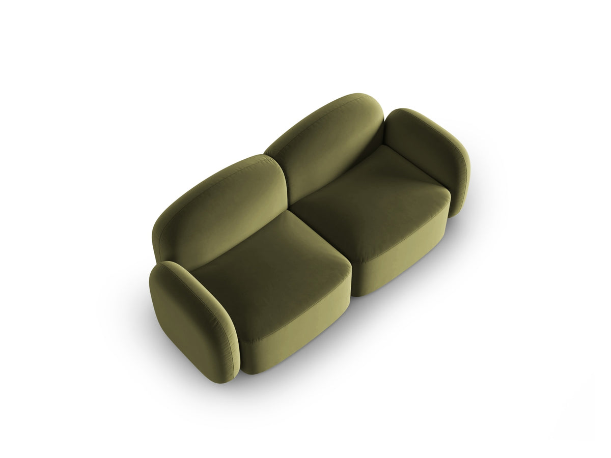 Blair Velour Sofa 2 Sitzer in Light Green-Casino präsentiert im Onlineshop von KAQTU Design AG. 2er Sofa ist von Micadoni