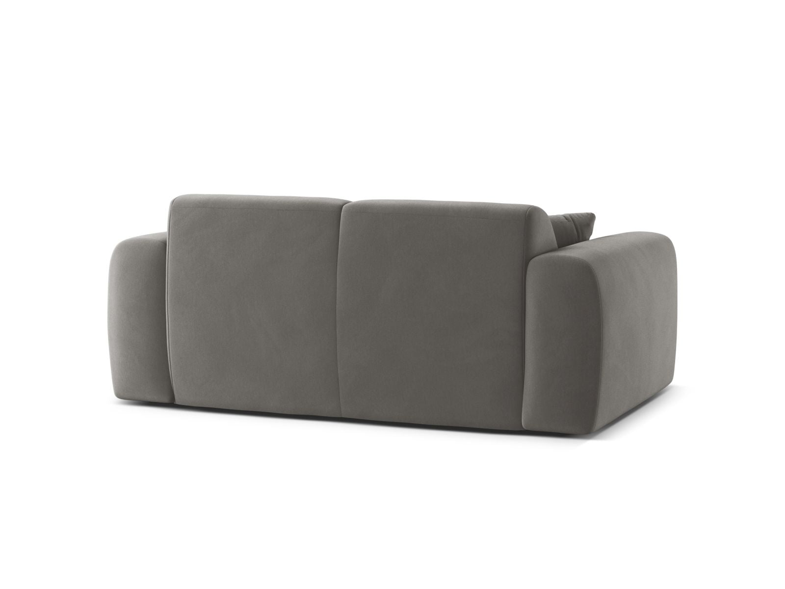 Elegantes 2-Sitzer Sofa Molino in klassischem Grau, ideal für moderne Wohnräume und gemütliche Stunden, erhältlich bei KAQTU.
